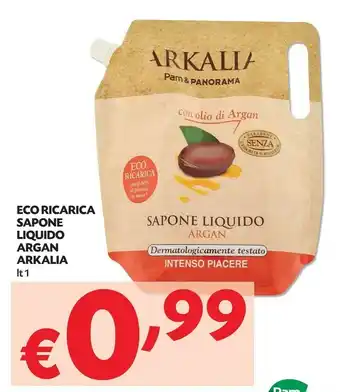 Pam Pam&panorama Eco Ricarica Sapone Liquido Argan Arkalia offerta