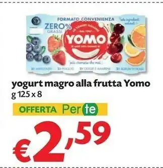 Pam Yomo Yogurt Magro Frutta 1000 G(ml) offerta