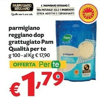 Pam Parmigiano reggiano DOP offerta