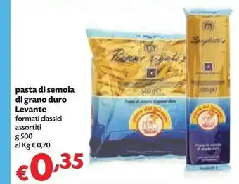 Pam Levante Pasta di semola offerta