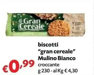 Pam Mulino Bianco Biscotti Gran Cereale Croccante offerta