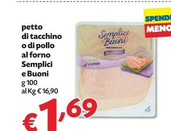 Pam Semplici e buoni Petto Di Tacchino offerta