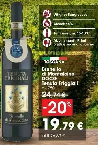Carrefour Market Brunello Vino rosso offerta