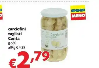 Pam Conta - Carciofini Tagliati 650 G(ml) offerta