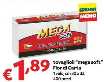 Pam Tovaglioli Mega Soft Fior Di Carta offerta