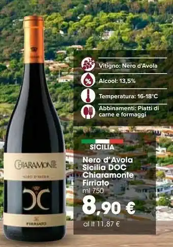 Carrefour Market Firriato Vino rosso offerta