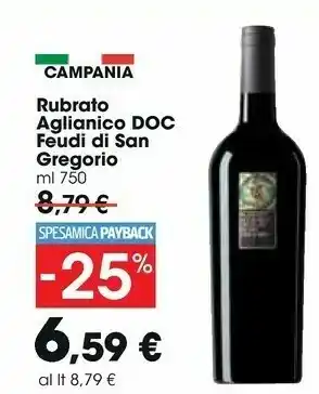 Carrefour Market Feudi di san gregorio Vino offerta
