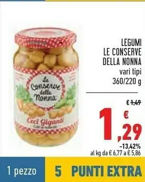 Conad Le Conserve Della Nonna Legumi offerta