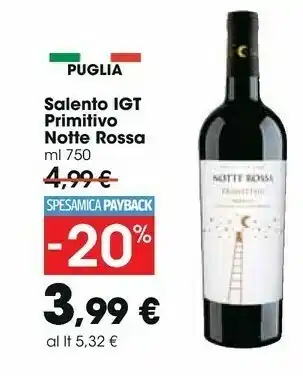 Carrefour Market Notte rossa Vino offerta