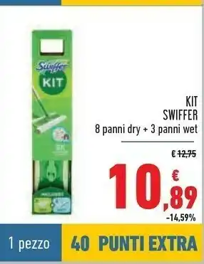 Conad Swiffer Kit 8 Panni Dry +3 Panni Wet offerta