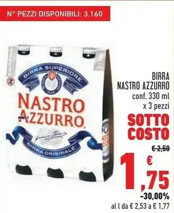 Conad Nastro Azzurro Birra offerta