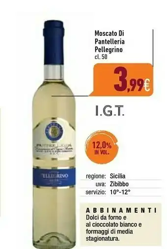C+C Italmarket Moscato Di Pantelleria Pellegrino offerta