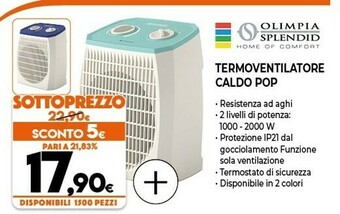 Expert Olimpia Splendid Termoventilatore Caldo Pop offerta