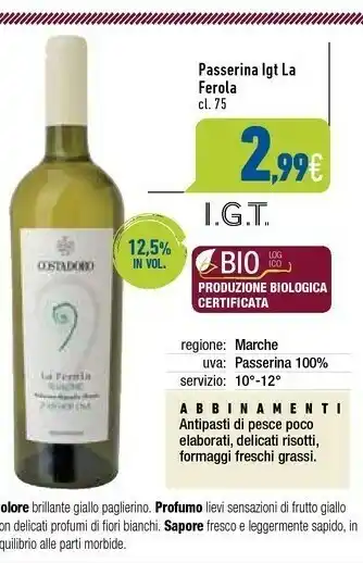 C+C Italmarket La Ferola Passerina Igt offerta