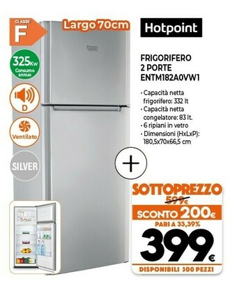 Expert Hotpoint ENTM 182A0 VW 1 Frigorifero Con Congelatore Libera Installazione 415 L F Argento offerta