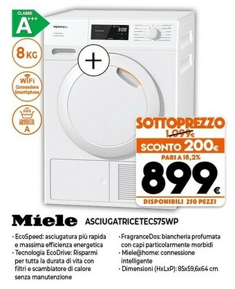 Expert Miele Asciugatrice TEC575WP offerta