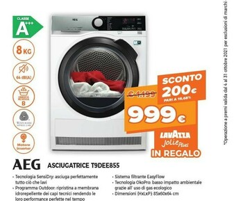 Expert Aeg Asciugatrice T9DEE855 offerta