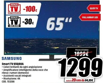 MediaWorld Samsung  Tv offerta