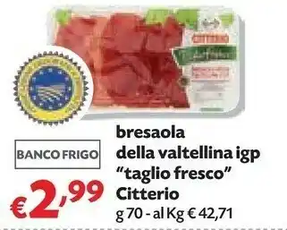 Citterio Bresaola Della Valtellina IGP 70 G(ml)