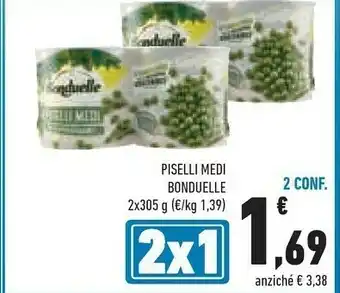 Conad Bonduelle Piselli Medi Cuore Di Raccolto Cotti Al Vapore 305 G(ml) offerta