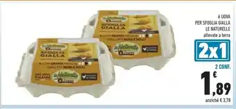 Conad Le Naturelle 6 Uova Per Sfoglia Gialla offerta