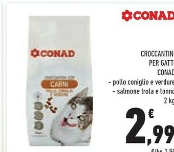 Conad Conad Croccantini Per Gatti offerta
