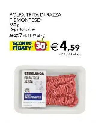 Esselunga Polpa Trita Di Razza Piemontese offerta
