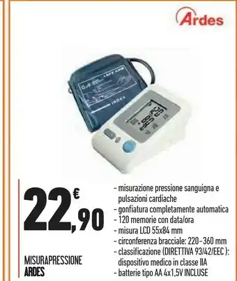 Conad Ardes Misuratore di pressione offerta