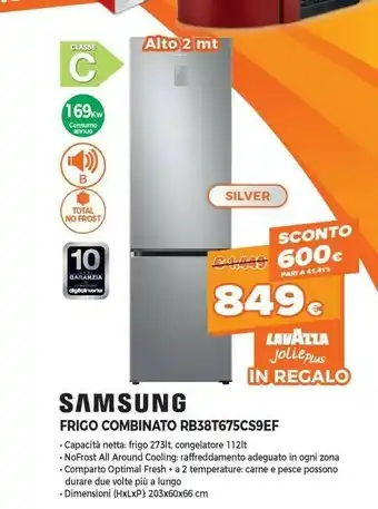 Expert Samsung RB38T675CS9 Frigorifero Con Congelatore Libera Installazione 385 L C Argento offerta