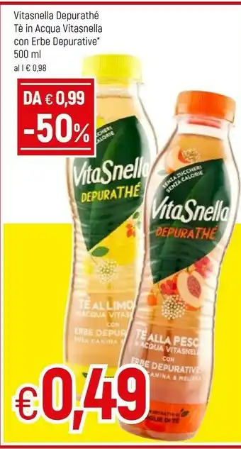 Famila Vitasnella Depurathe Te In Acqua Con Erbe Depurative Limone/ Pesca offerta