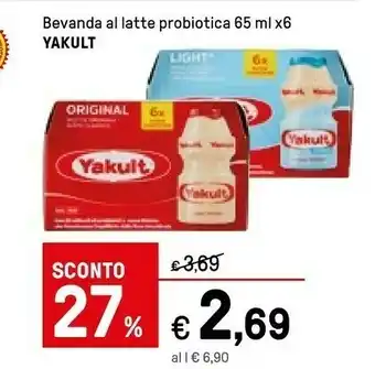 Iper La Grande Yakult Bevanda Al Latte offerta
