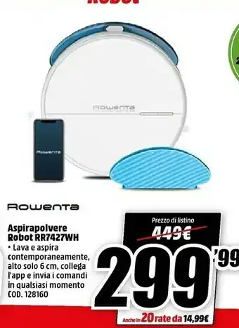 MediaWorld Rowenta Robot aspirapolvere offerta