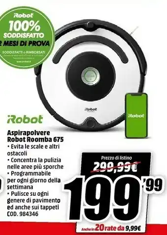 MediaWorld Roomba Robot aspirapolvere offerta