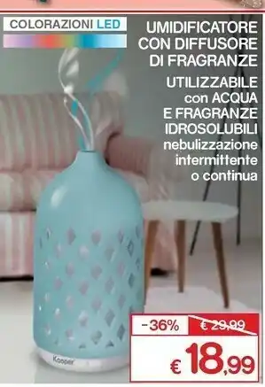 Umidificatore Con Diffusore Di Fragranze