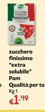 Pam Pam Zucchero Finissimo Extra Solubile offerta