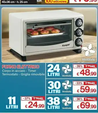 Satur Kooper Forno Elettrico 24 Litri offerta