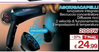 Satur Kooper Asciugacapelli offerta