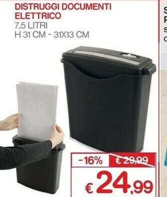 Satur Distruggi Documenti Elettrico offerta