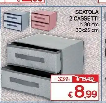 Satur Scatola 2 Cassetti offerta
