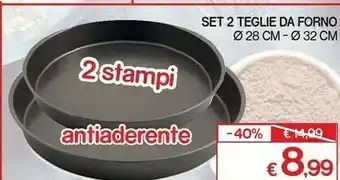Satur Set 2 Teglie Da Forno 28 Cm offerta