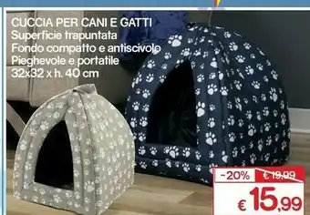 Satur Cuccia Per Cani E Gatti Superficie Trapuntata offerta