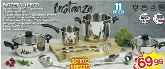 Satur Costanza Batteria 11 Pezzi offerta