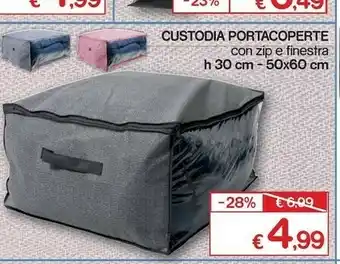 Custodia Portacoperte Con Zip E Finestra