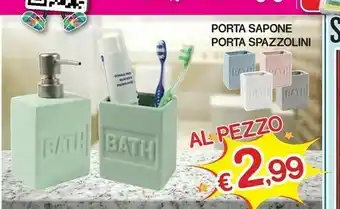 Satur Porta Sapone Porta Spazzolini offerta
