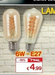 Satur Lampadine Led Vintage 6W-E27 offerta