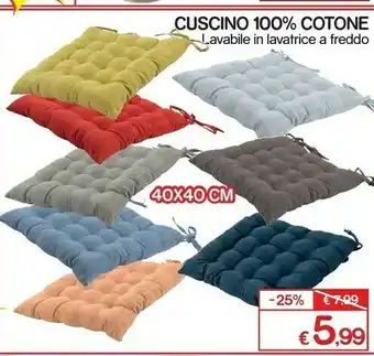 Satur Cuscino 100% Cotone offerta