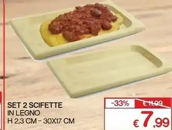 Satur Set 2 Scifette In Legno offerta