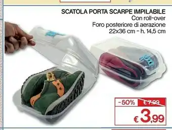 Satur Scatola Porta Scarpe Impilabile offerta