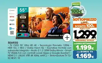 Expert Hisense 55A92G offerta