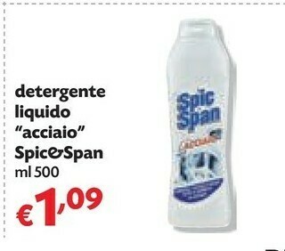 Pam Spic & Span Detergente Liquido Acciaio offerta